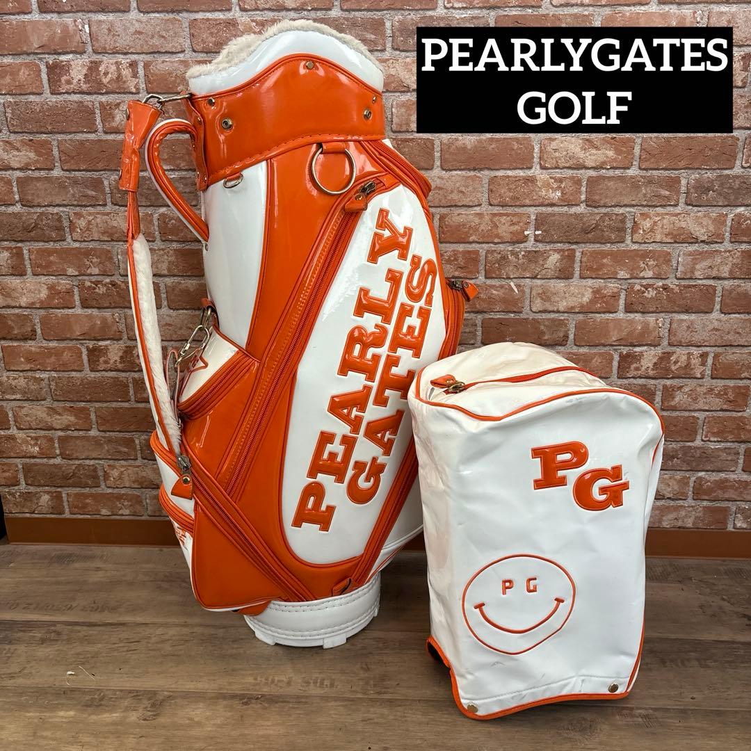 ‼️パーリーゲイツ ゴルフ エナメル キャディバック オレンジ‼️