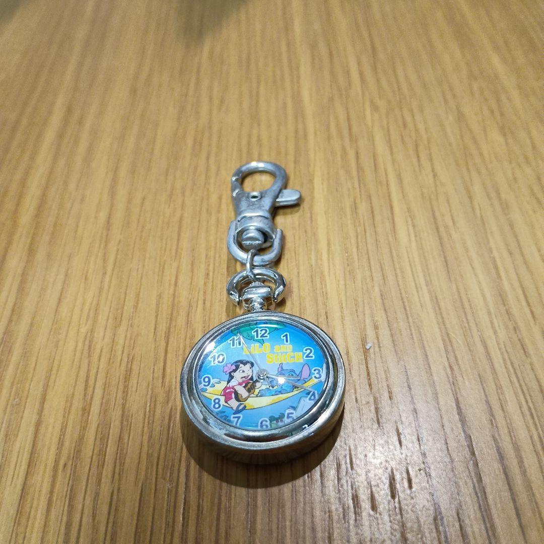ディズニーキャラクター スティッチキーホルダー時計