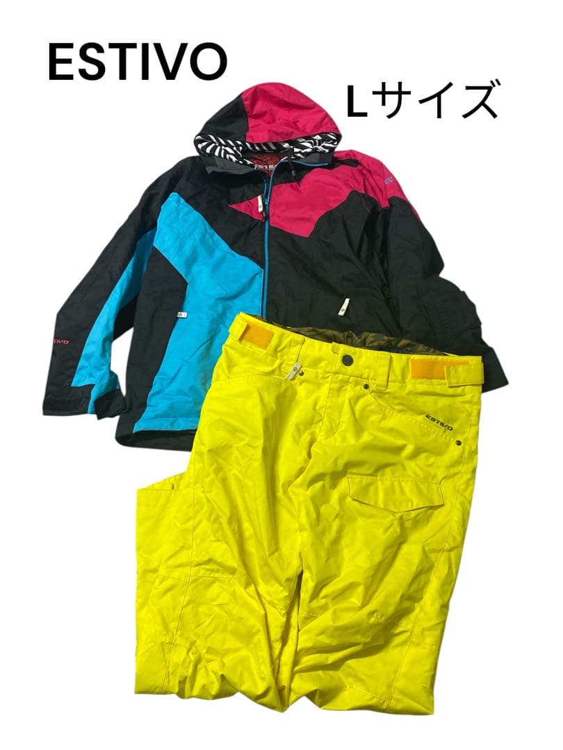 e569☆ESTIVO ゴールドウインスノースキーウェア Lサイズ 上下セット