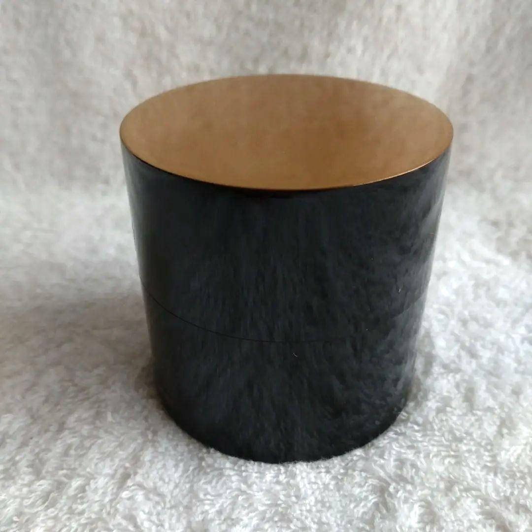 薄器　鶴蒔絵　中次　岩倉隆斎　山中塗　共箱　無傷