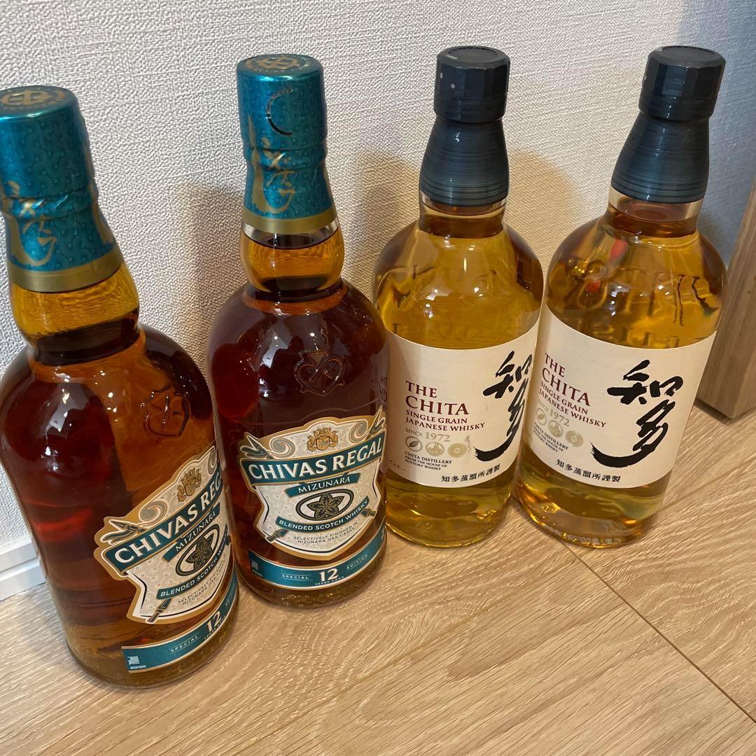 ウィスキー4本セット　知多　２本　シーバスリーガル　 2本　700㎝