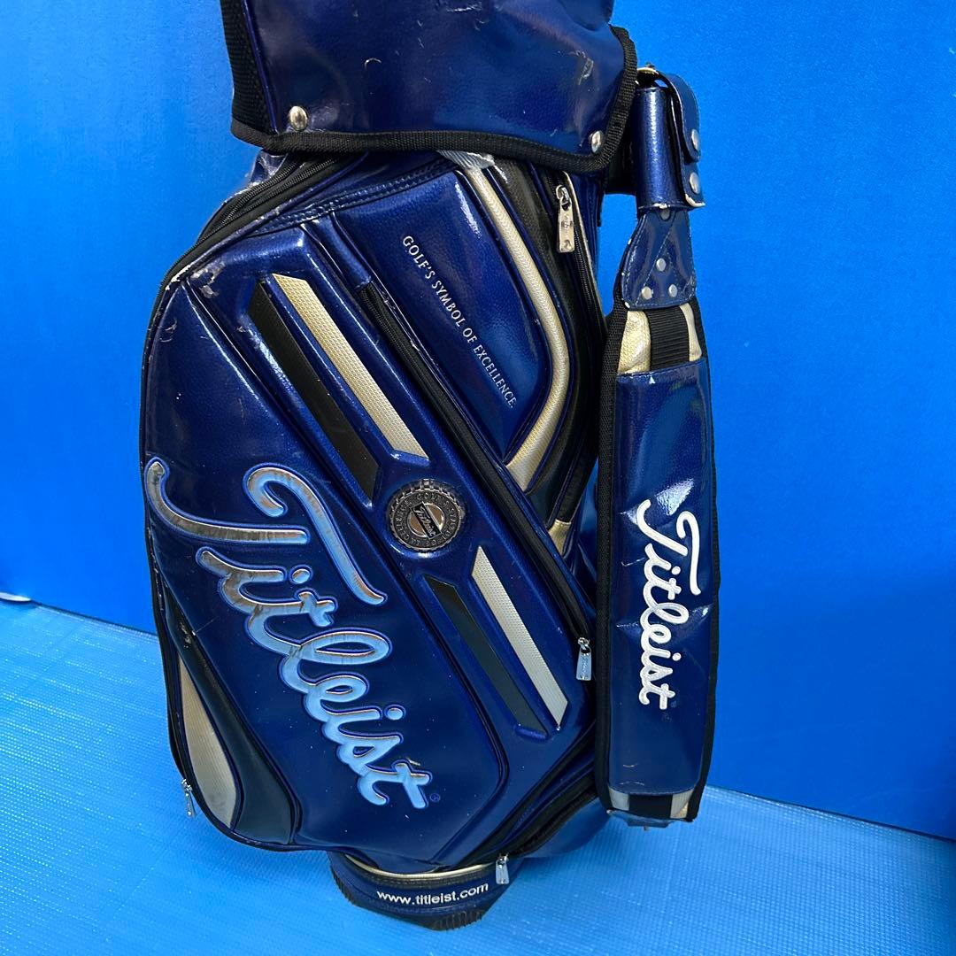 Titleist キャディバッグ アスリートモデル豪華エナメル・ネイビー
