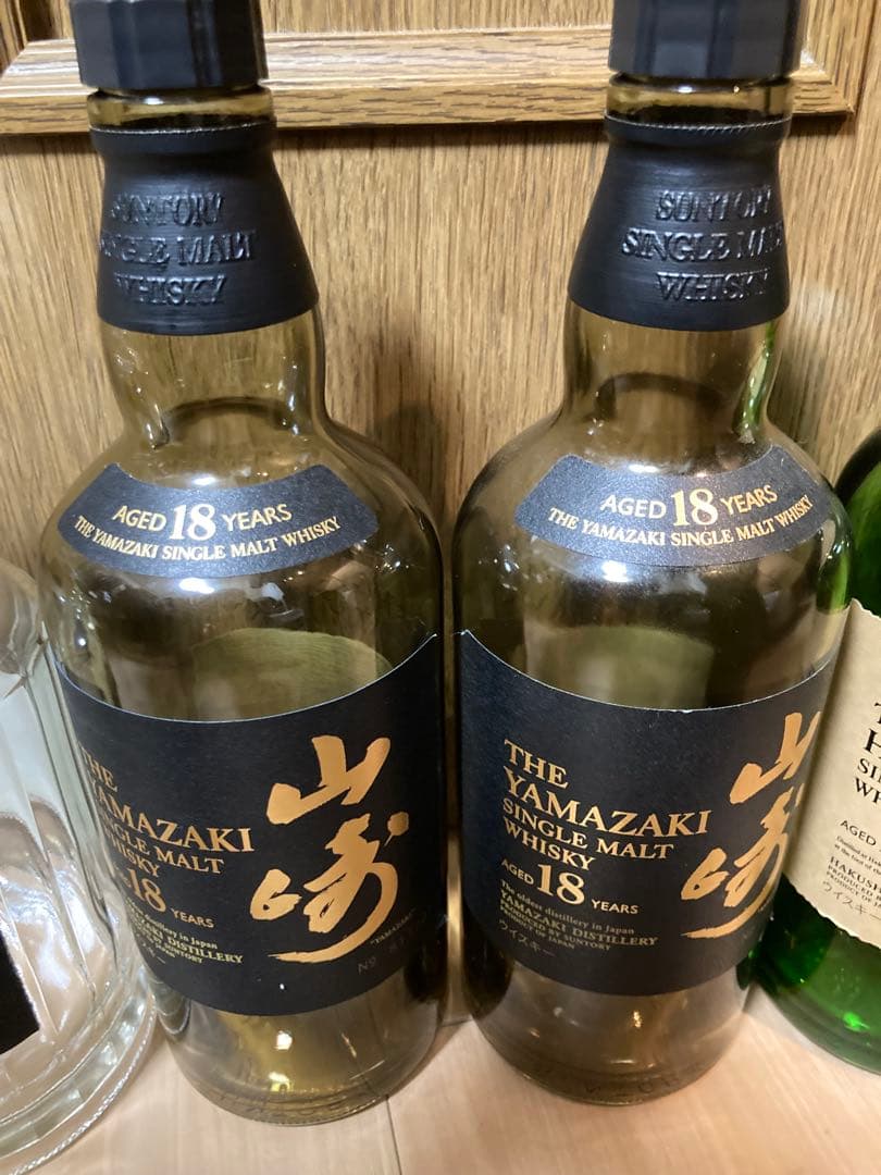 響21年　山﨑18年　白州18年　白州12年　空箱　空瓶　ウイスキー