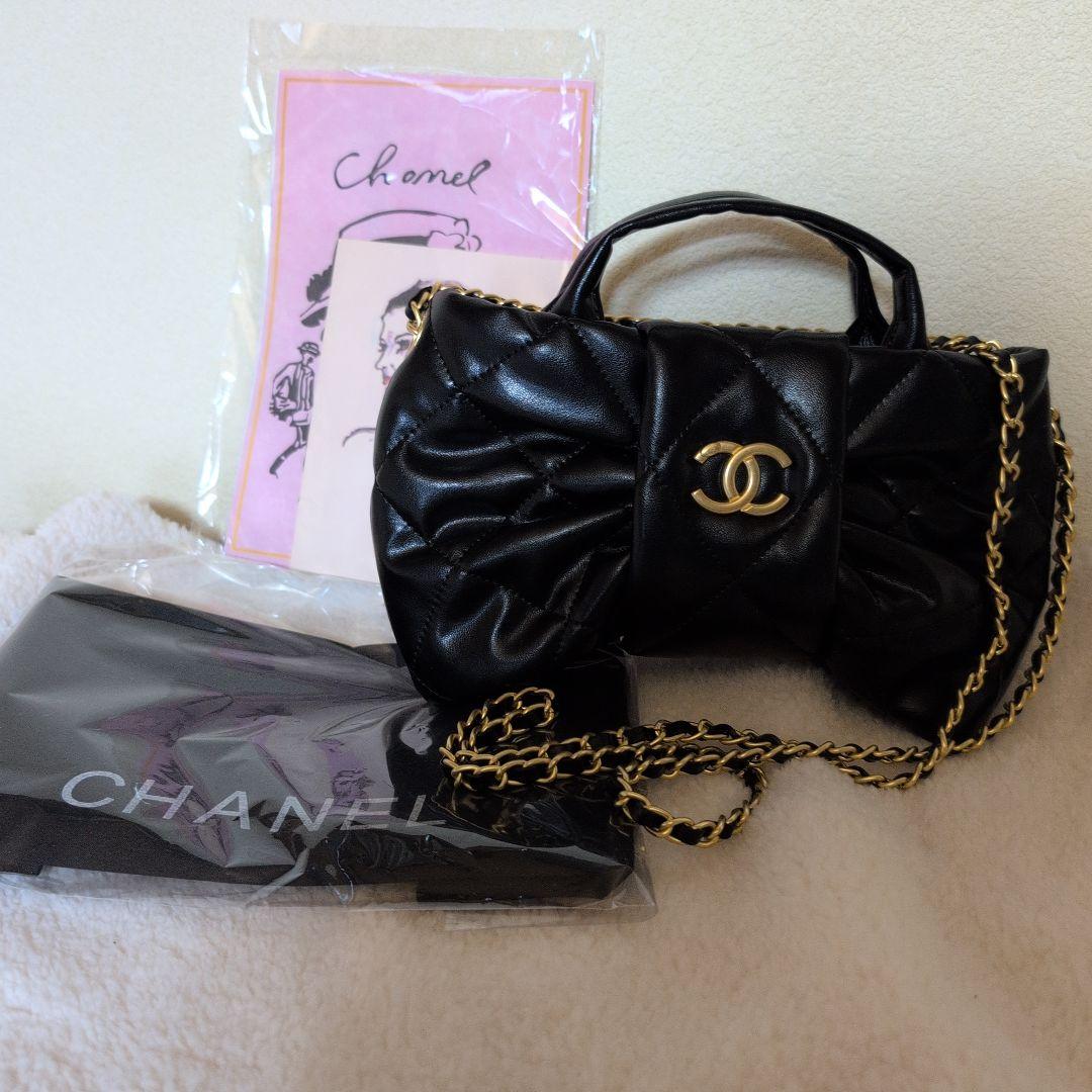 CHANELリボンバッグ ショルダー シャネルノベルティ