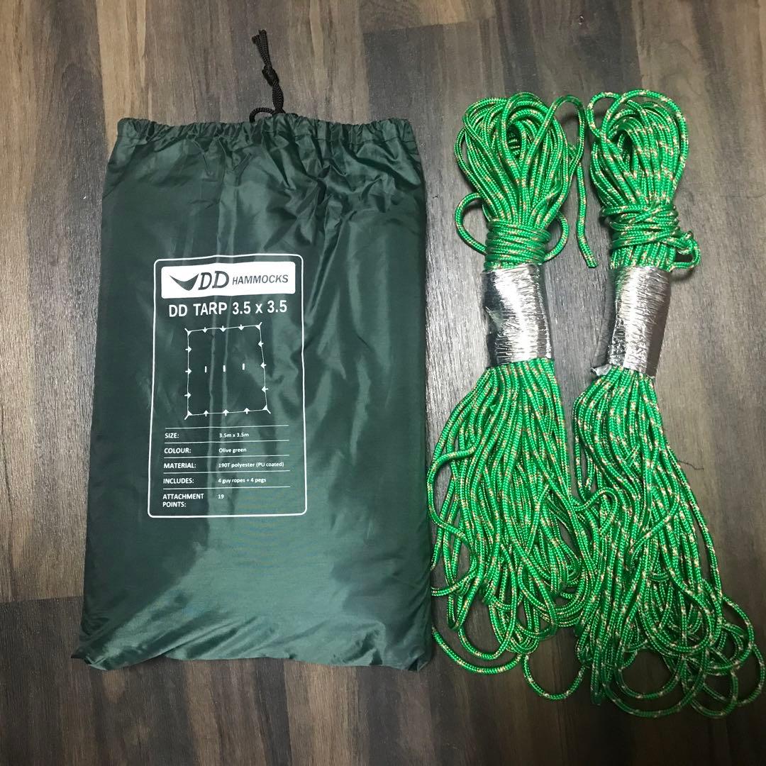 未使用　DD TARP 3.5 x 3.5 オリーブグリーン+おまけのロープ