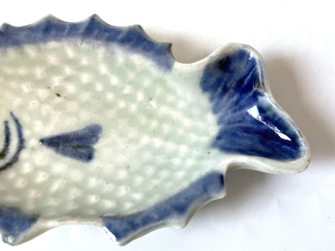 骨董　アンティーク　古伊万里　染付　魚形　変形皿　豆皿　魚皿　箸置き