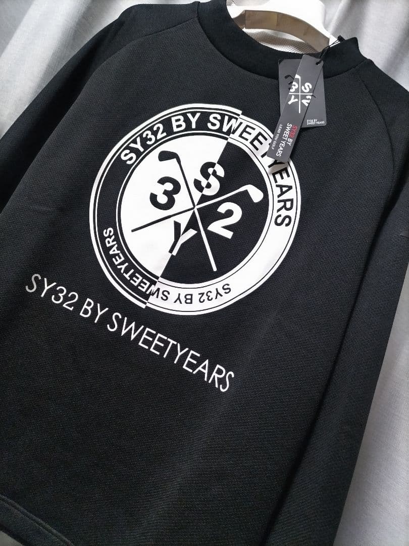 新品　SY32ゴルフ スウェット　黒