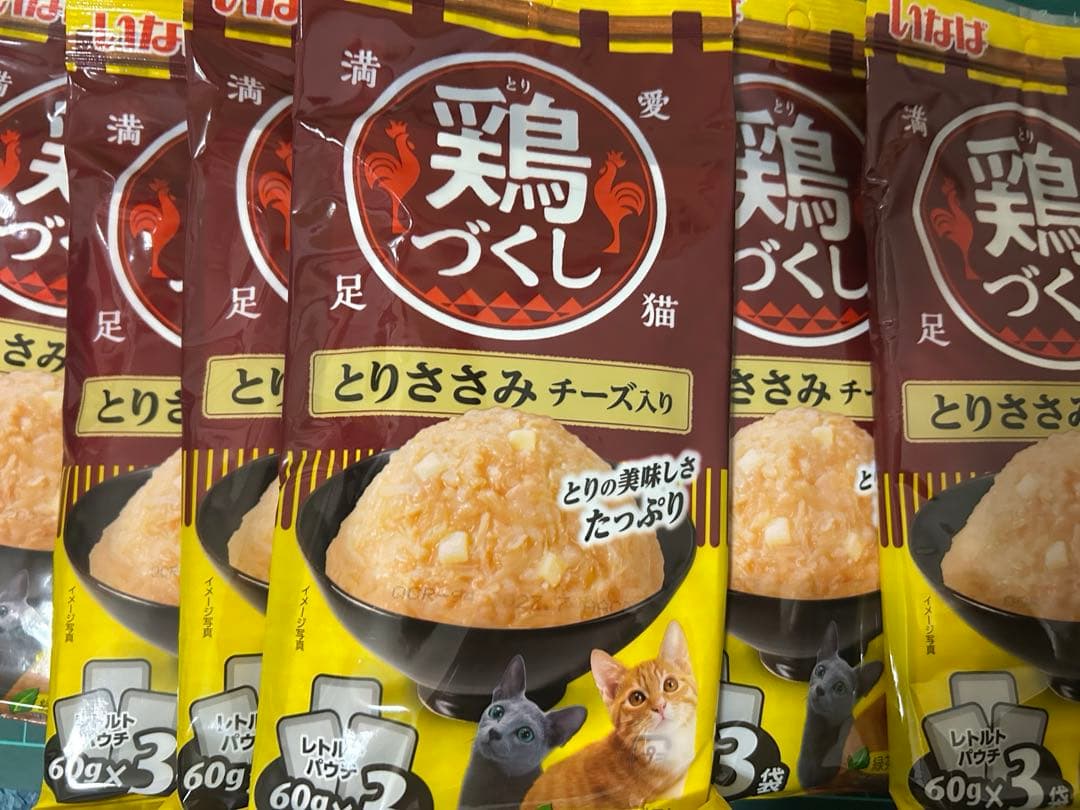 鶏づくし とりささみチーズ入り いなば 猫ウェット (60g×3入り)7パック