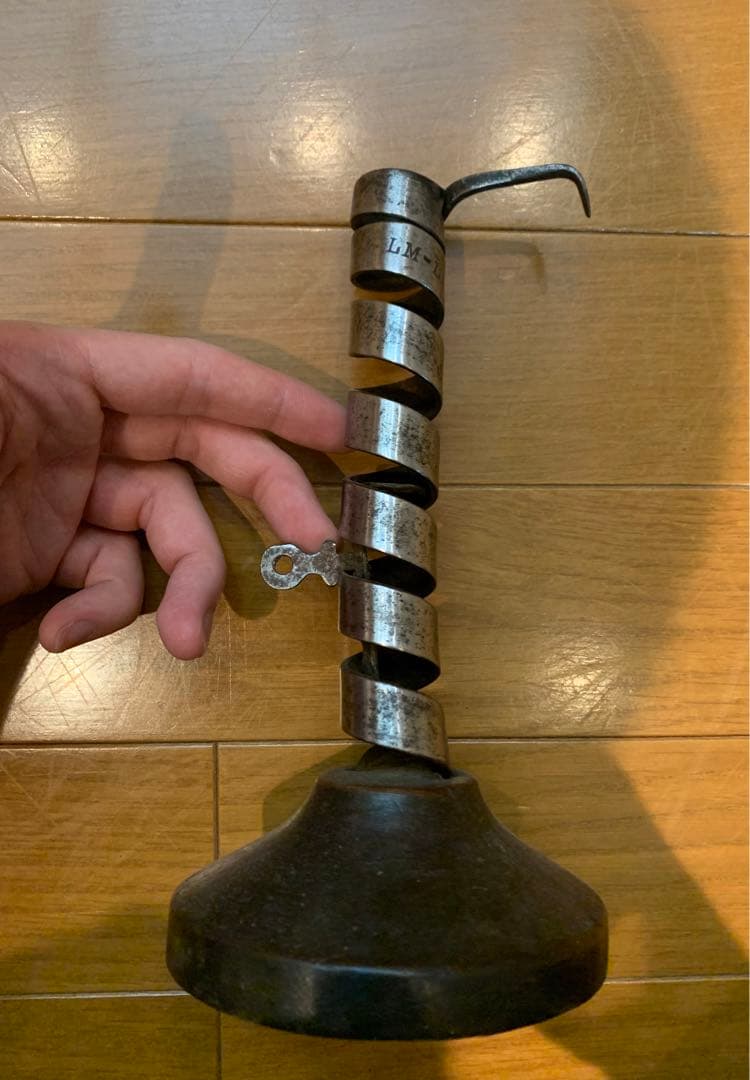 フランス　螺旋式燭台立