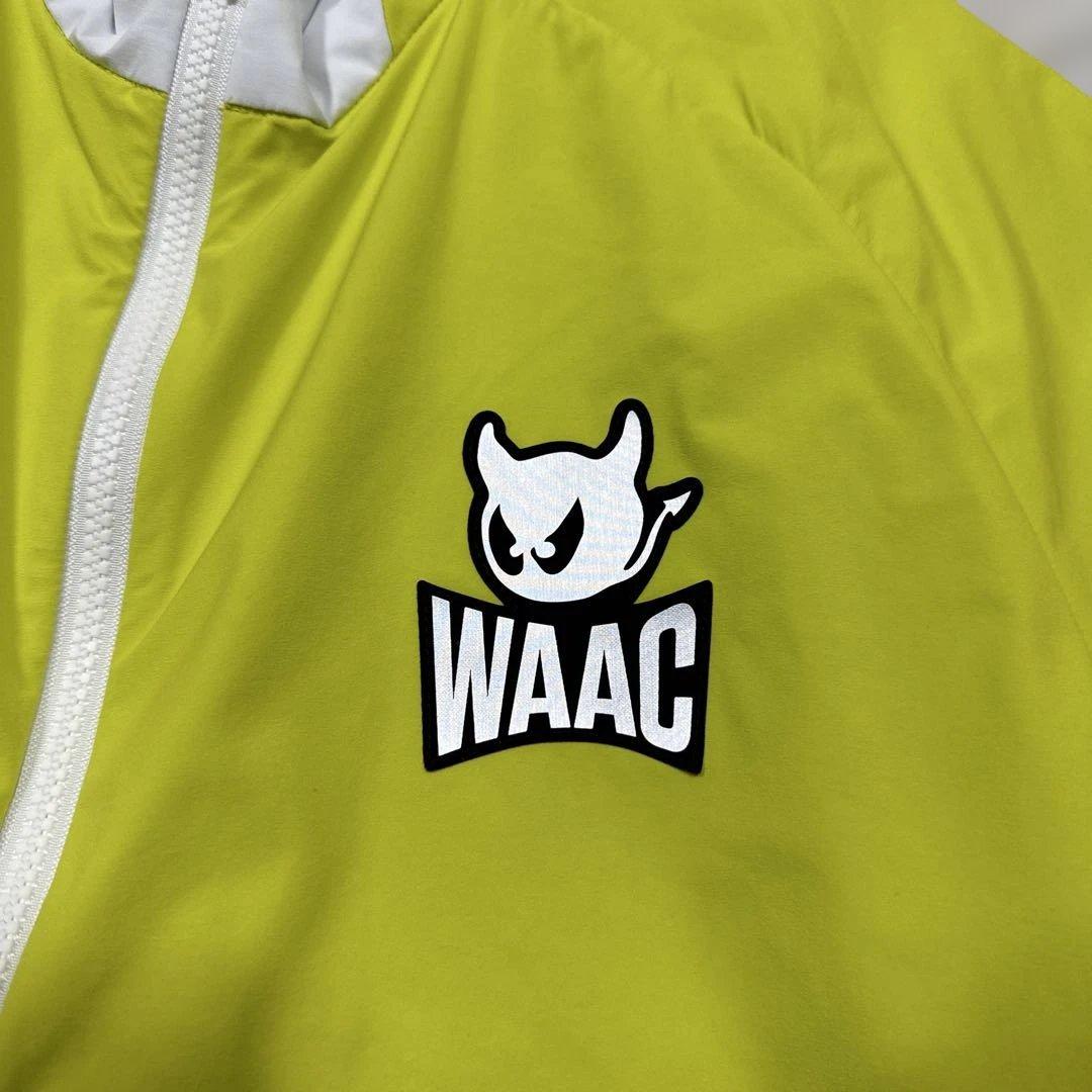 未使用級 近年モデル！ワック ナイロンジャケット ゴルフウェア 蛍光黄色 M相当