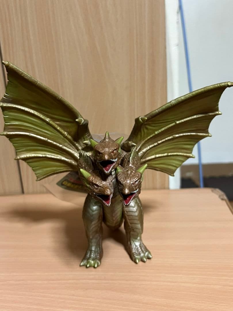 ☆バンダイソフビ東宝怪獣シリーズ☆白亜紀型キングギドラ1998タグ付き☆ゴジラ②