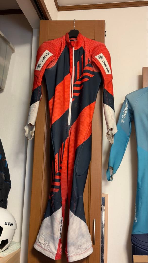 Goldwin フルスーツ Sサイズ オレンジ・ネイビー ワンピース