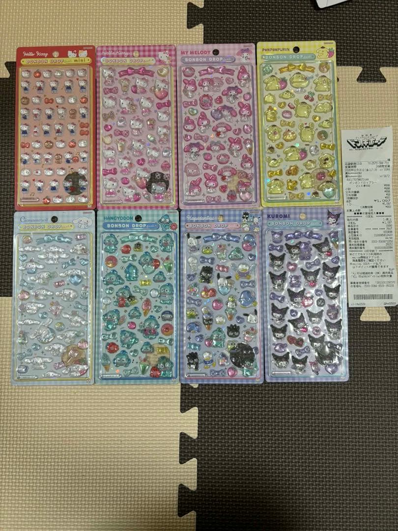 【国内正規品】 ボンボンドロップシール サンリオ 第2弾 8枚コンプセット