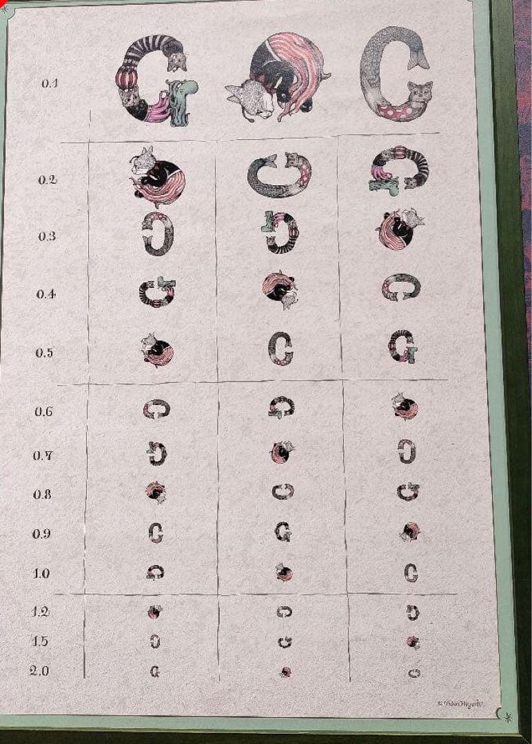 ヒグチユウコ　台湾展限定ポスター　視力検査