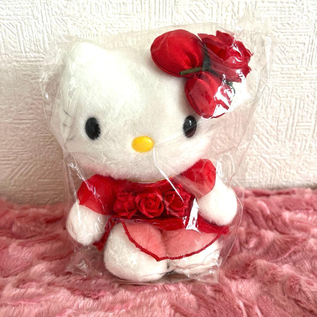 レア‼️タグ付き新品未使用ハローキティ 花占いぬいぐるみ ローズ