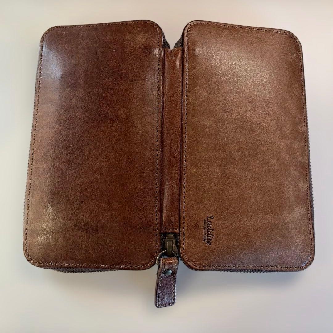 【13:00迄に購入で当日発送】Luddite レザー×デニムペンケース