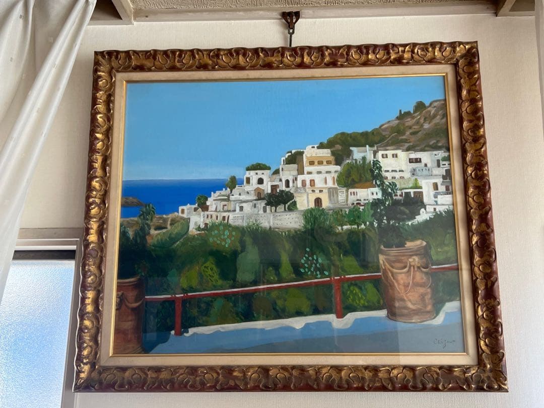 油彩　ヨーロッパ風景画