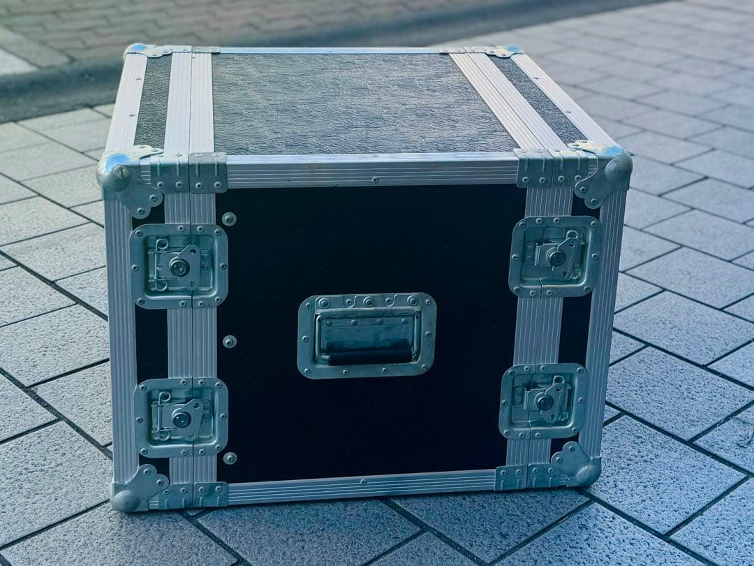 9Uラックケース アルミ製 黒