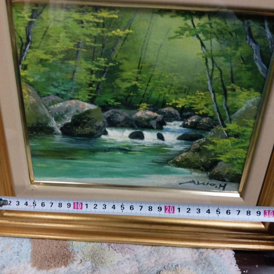 原田彰夫　油絵　キレイな物だと思いますが、持たれていた方の名が書かれています