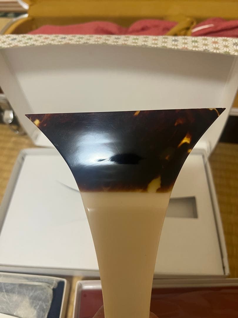 希少　白紅木　地歌用三弦　黒檀糸巻き　天然素材撥　ハードケース付き