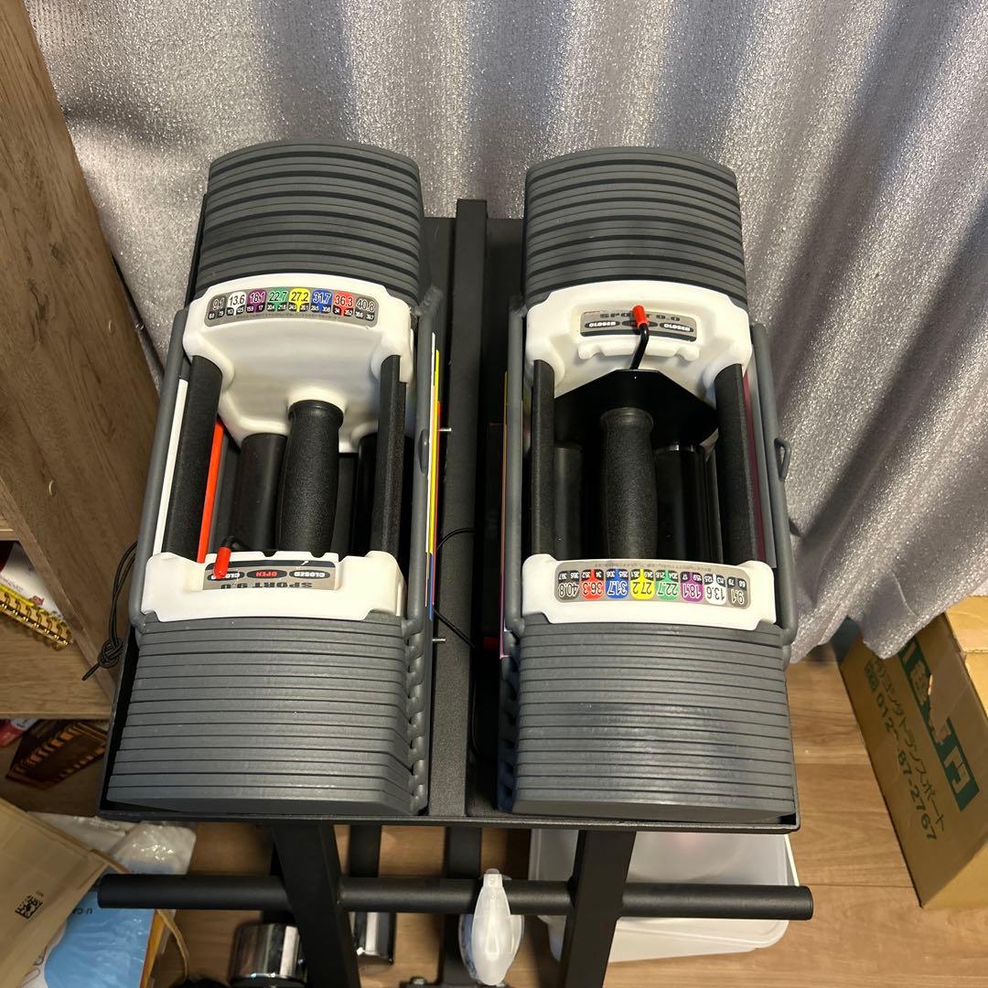 【直取り限定】TOPFILM 可変式ダンベル40.8kg ✖️2 ➕スタンド付き