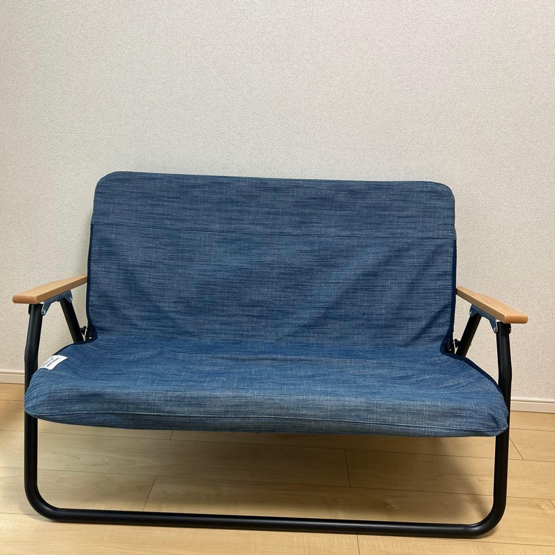 BAYFLOW（ベイフロー）☆折りたたみ デニム風リラックスクッションチェア