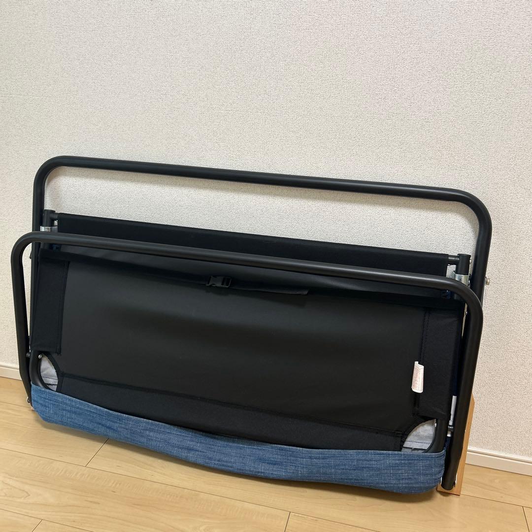 BAYFLOW（ベイフロー）☆折りたたみ デニム風リラックスクッションチェア