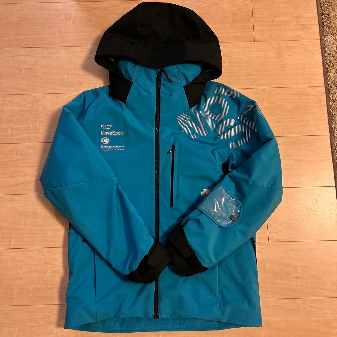 DESCENTE スキーウェア 青/黒 フード付き Mサイズ
