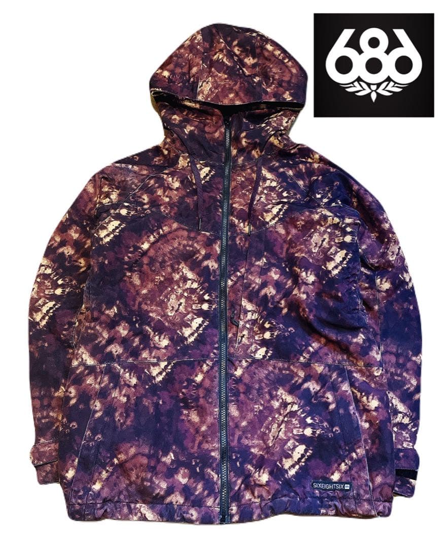 686 ダイダイ柄 ジャケット スノボウェア スキーウェア エスニック アジアン
