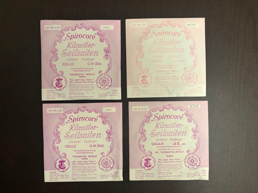 【未使用】Spirocore スピロコア チェロ弦 4本セット