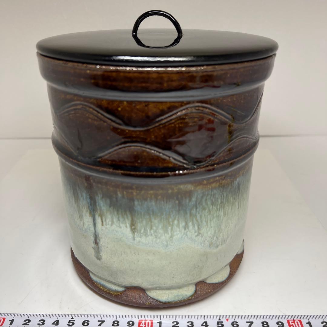 ☆茶3 加藤春永造　朝鮮唐津水指　共箱　東里7-1127②