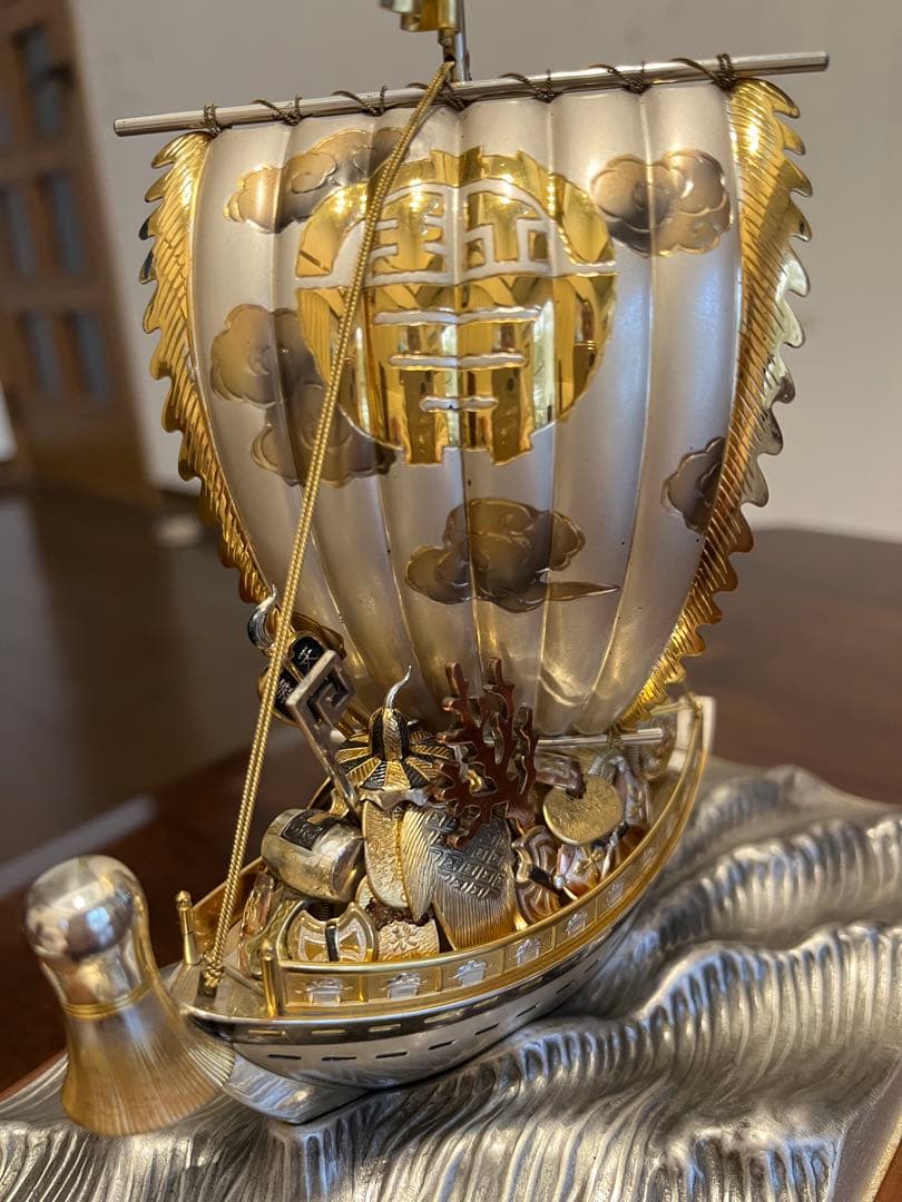 銀製　STARLING SILVER960 関工芸 宝船 SEKI