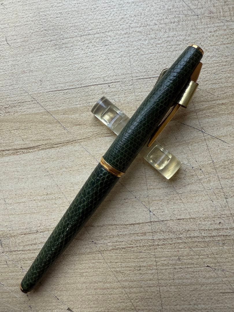 パイロット万年筆　18K 革巻き　PILOT 昭和レトロ　激レア！