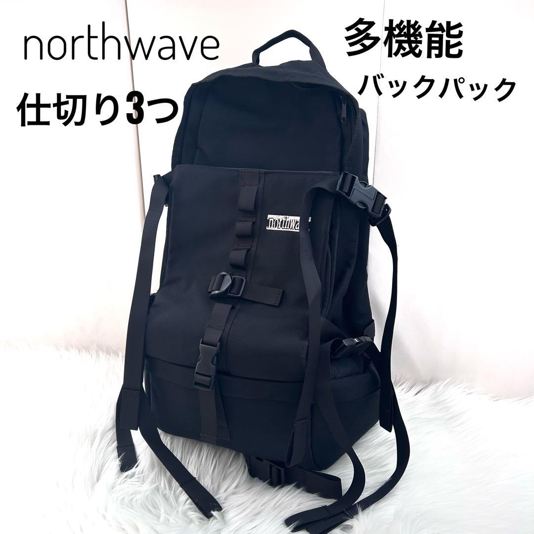 多機能バックパック　northwave リュック　スノボー　ストリート　ブラック