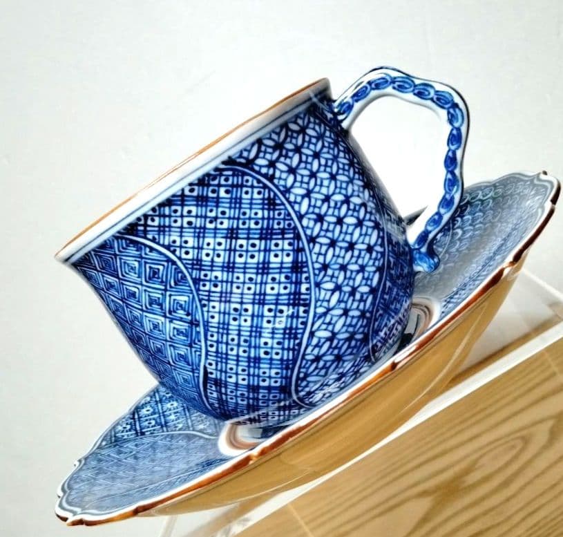 ☆ 平安春晃 清水焼 祥瑞コ―ヒ―碗皿