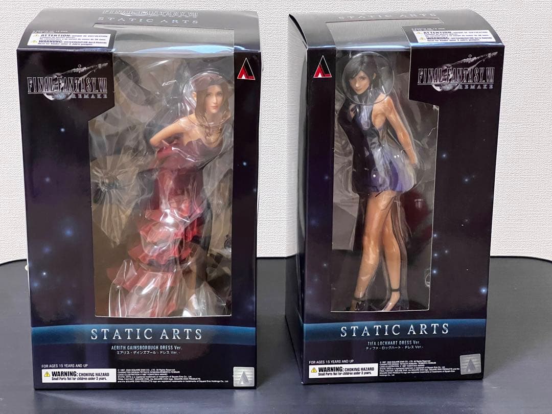 ファイナルファンタジー7リメイク　スタティックアーツ　エアリス、ティファ　ドレス