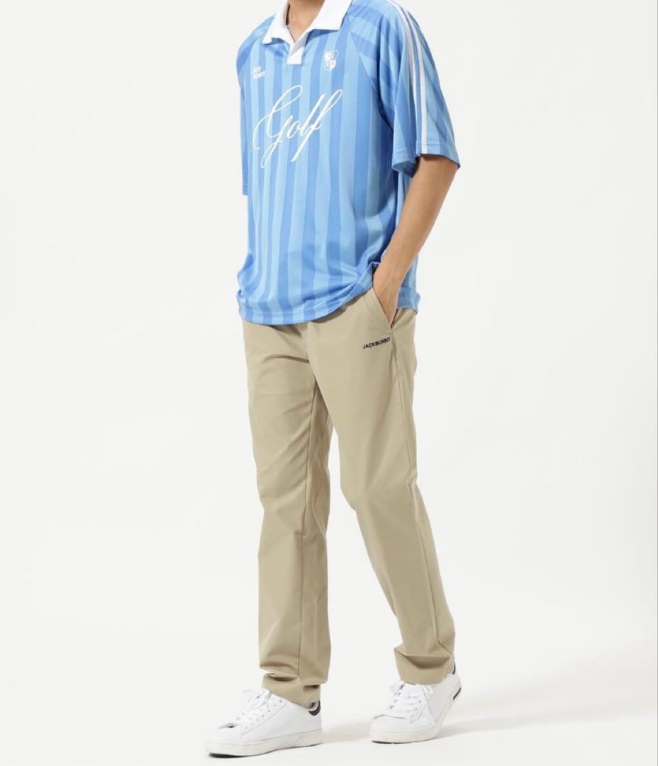 新品 パーリーゲイツ ジャックバニー ポリエステルツイルパンツ(4)M/ベージュ