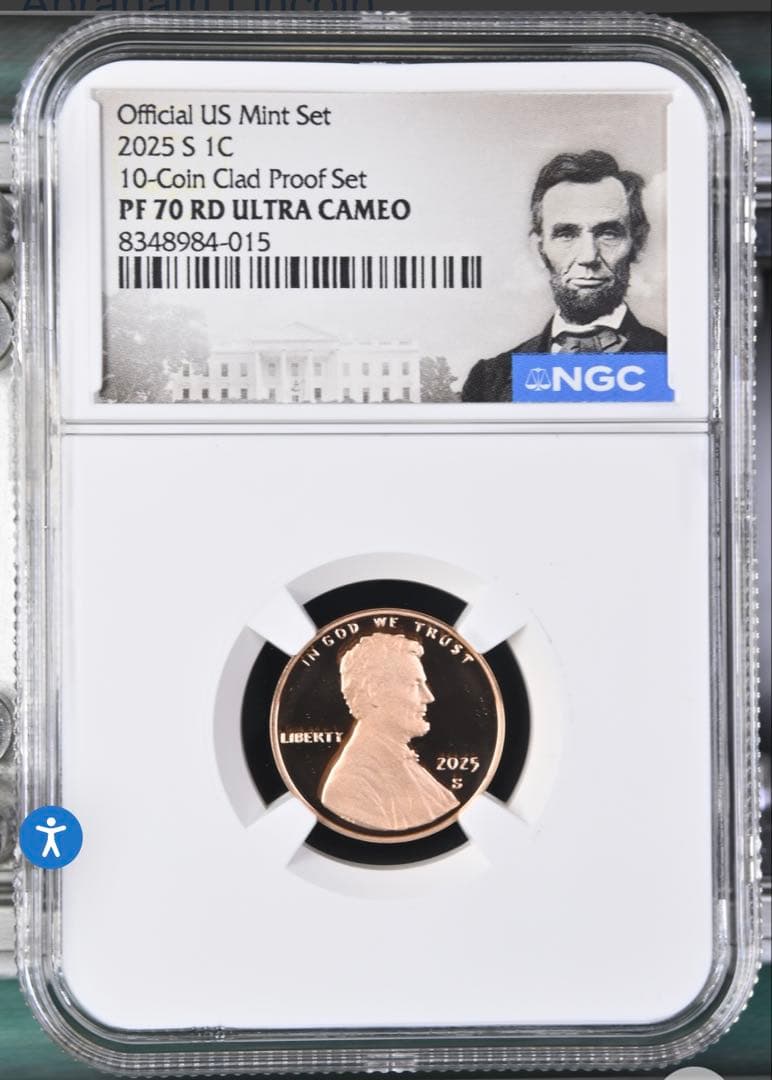 【希少・最高鑑定】2025年 1セント Sミント NGC鑑定 PF70