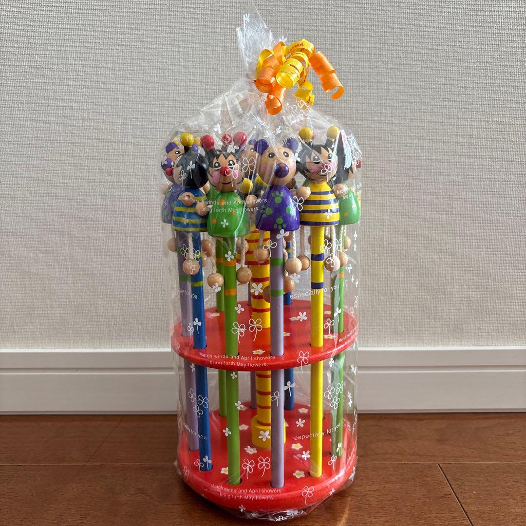 木製　動物モチーフ鉛筆セット