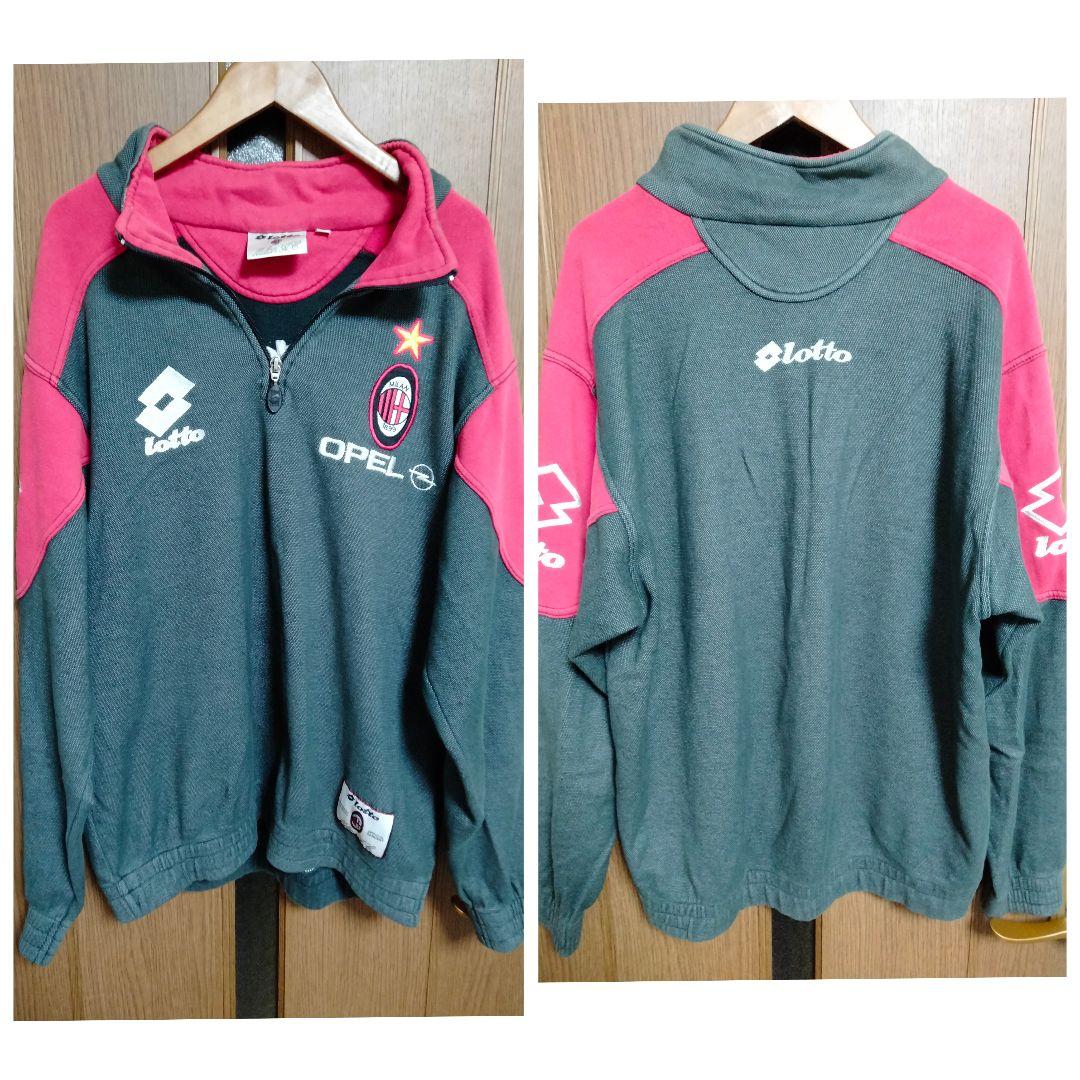 ロット ACミラン 95/97 ヴィンテージ ハーフジップ トレーニングトップ