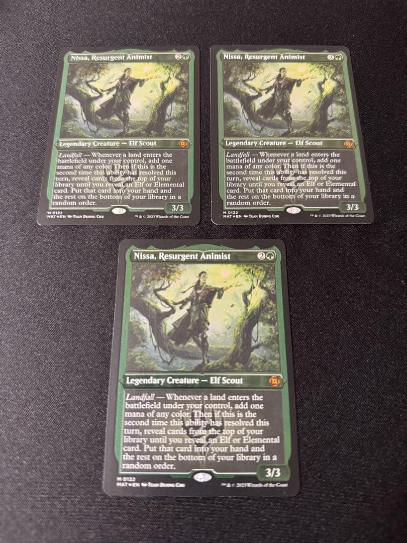 MTG 復活した精霊信者、ニッサ 英語版 エッチングFoil 3枚セット