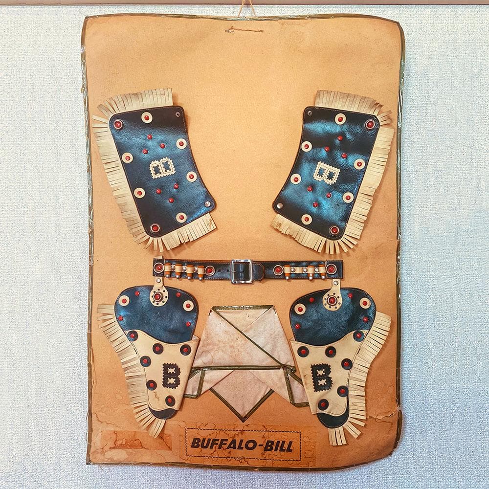 アメリカ カウボーイ Buffalo Bill 本革 掛飾 収蔵品 二十世紀初期