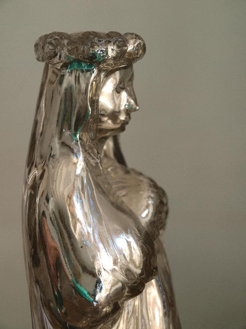 フランス 聖母マリア像 マーキュリーガラス 無原罪の御宿り 水銀ガラス/J426