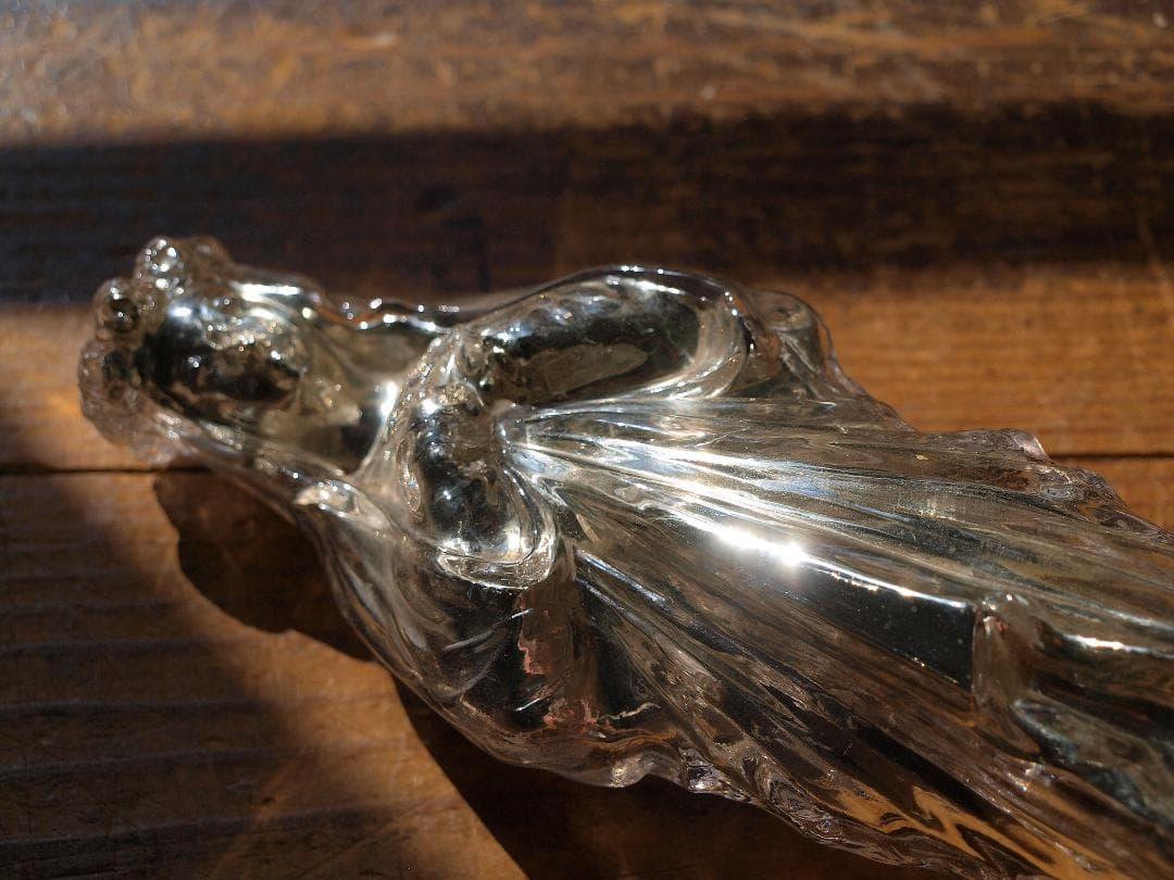 フランス 聖母マリア像 マーキュリーガラス 無原罪の御宿り 水銀ガラス/J426