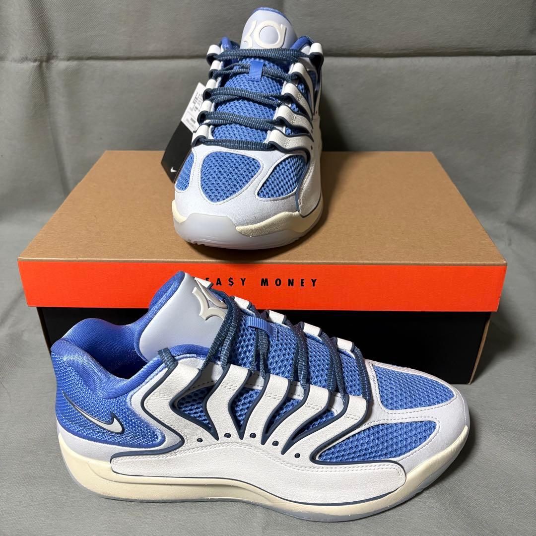 ナイキ　KD18 ホワイト　ブルー　白　ケビンデュラント　バッシュ