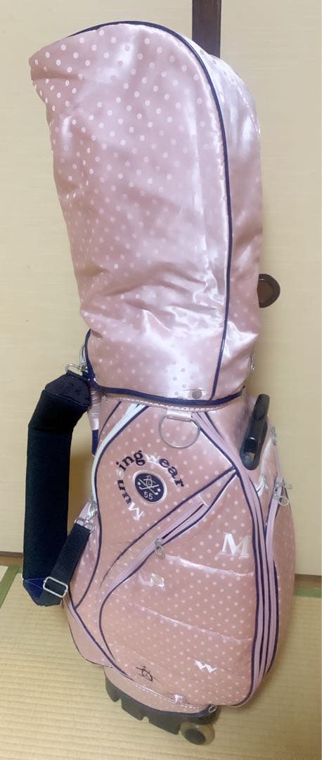 マンシングウェア キャスター付きキャディバッグ LQ1168 オールドローズ