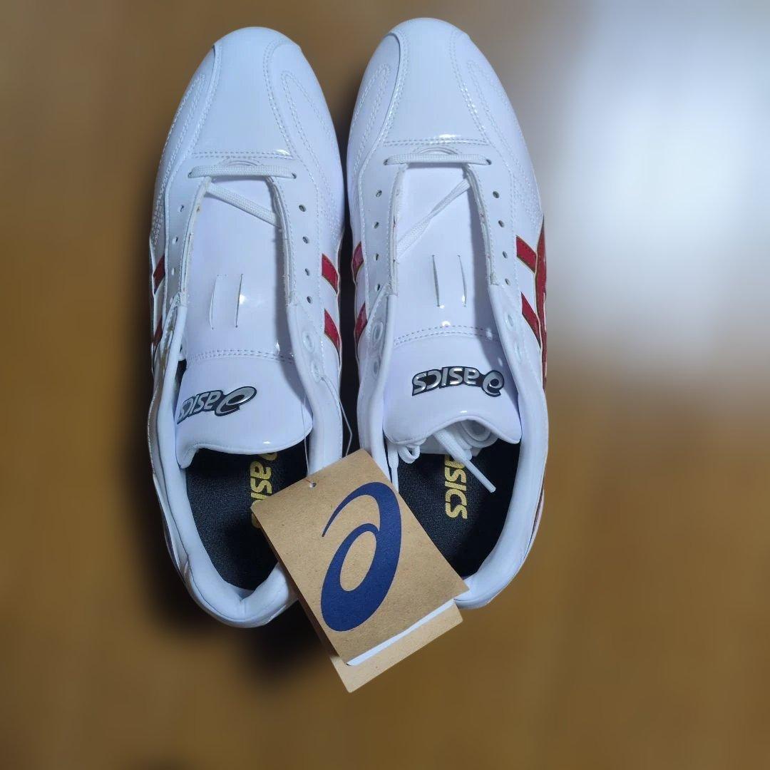 ASICS 野球用スパイク ホワイト/レッド