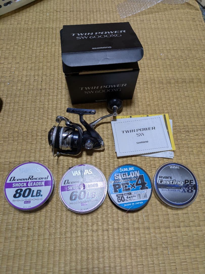TWIN POWER SW 6000XGスピニングリール　ラインセット
