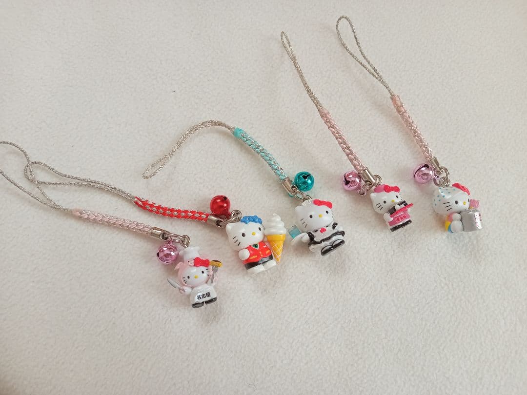 【ゆうパケット】ハローキティ 根付け　飲食店店員さん 5個セット