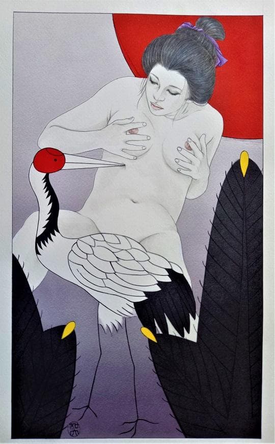 滝沢和大　イラストレーターによるカレンダー肉筆画　7枚セット